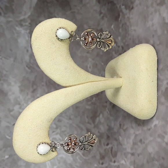 Carolyn Pollack Relios Sterling Silver/Copper Earrings - Picture 2 of 8